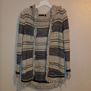 Knitted blazer with hoodie size medium